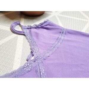 Dress Medium Dress Lavender Cami Tank Top Lace Fitted Stretch Y2K 90s Coquette